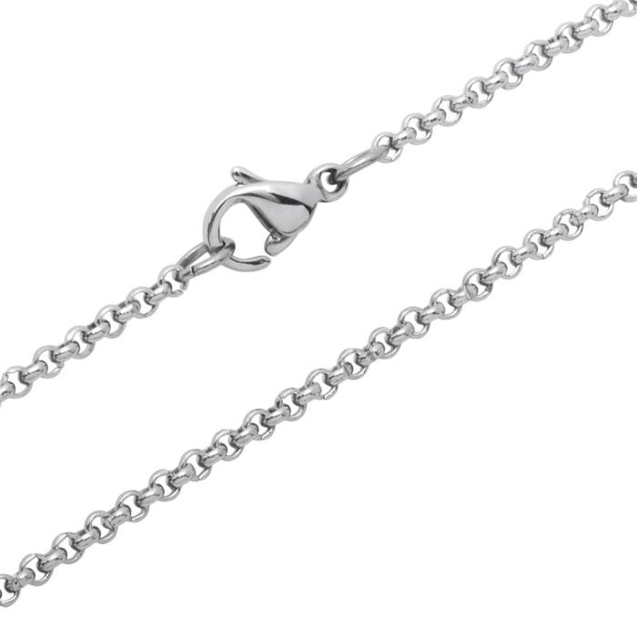 Exclusive eyelet chain stainless steel 1,5mm polished