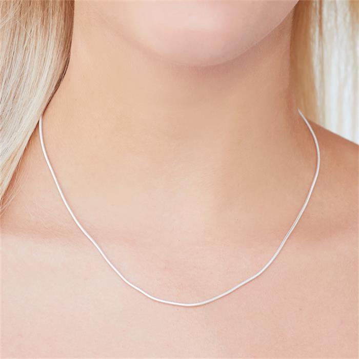 Sterling silver chain: Snake chain silver 1,2mm