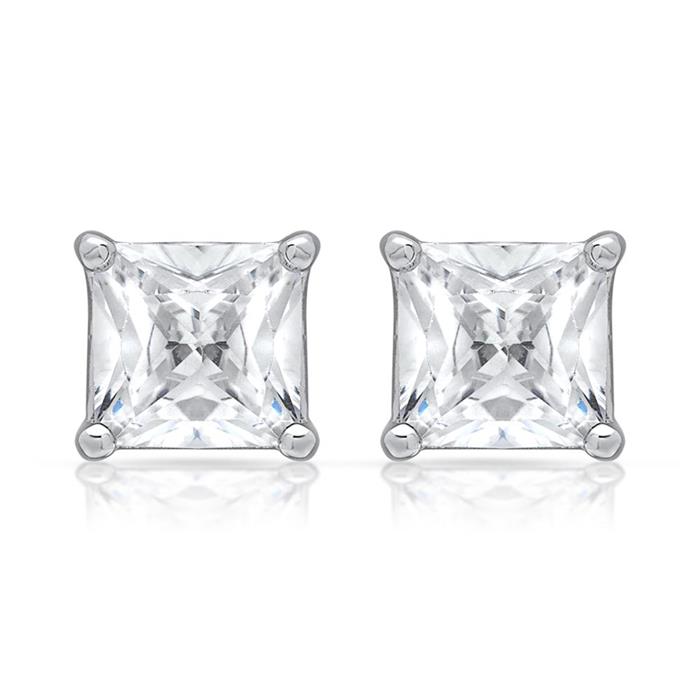 Modern stud earrings sterling sterling silver zirconia