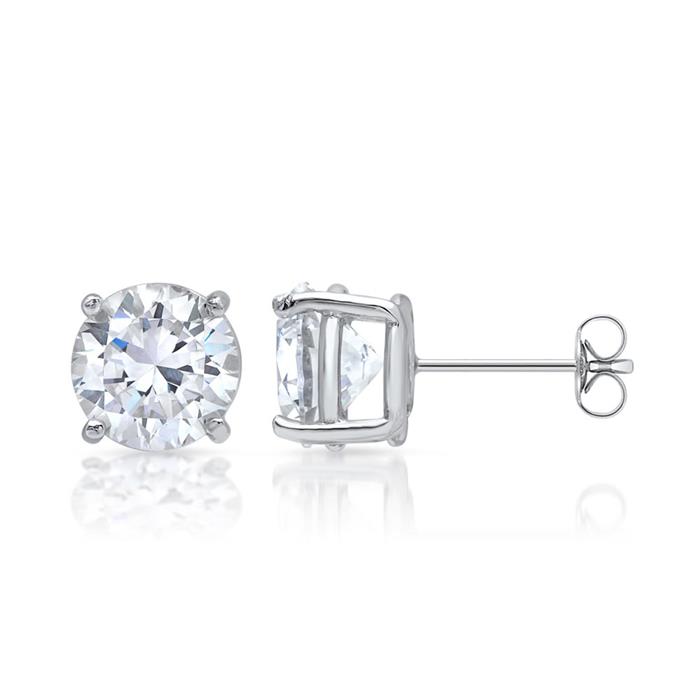 Modern stud earrings sterling sterling silver zirconia