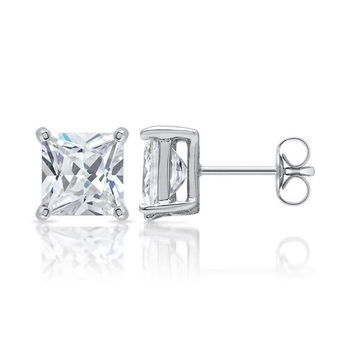 Stud earrings sterling sterling silver zirconia