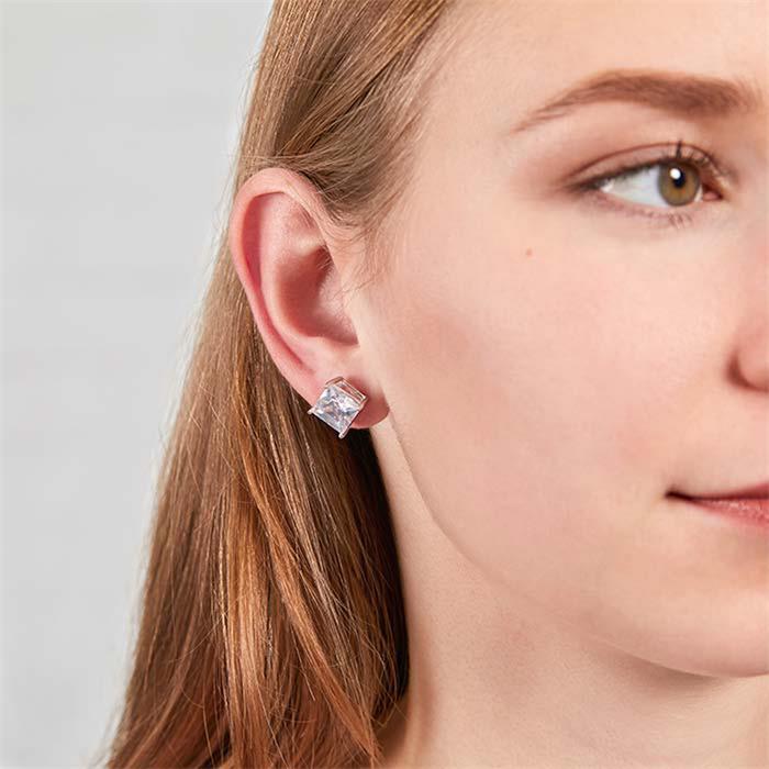 Modern stud earrings sterling sterling silver zirconia