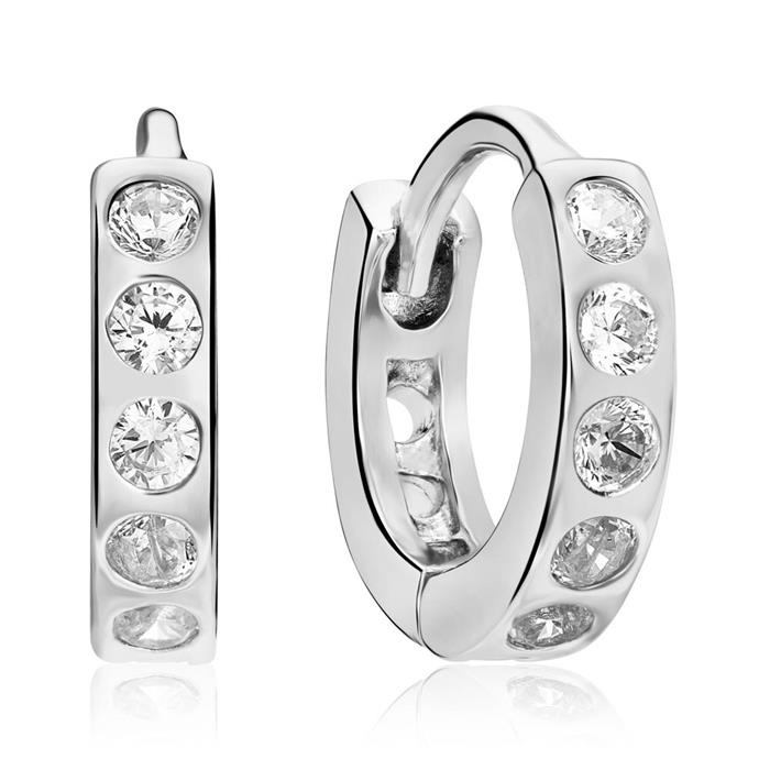 Kleine creolen 925 sterling zilver Zirkonia