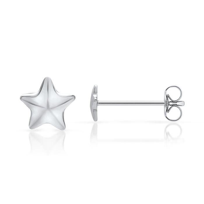 Star stud earrings made of sterling silver