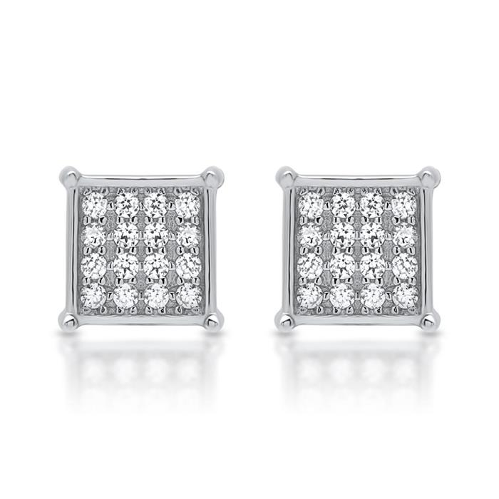 Sterling silver earrings with zirconia stones