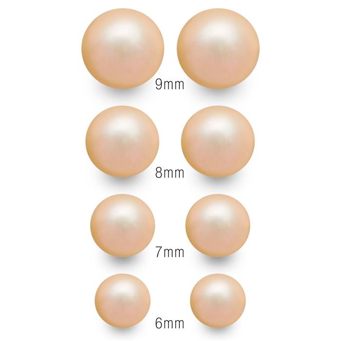Pendientes modernos perla de agua dulce color arena