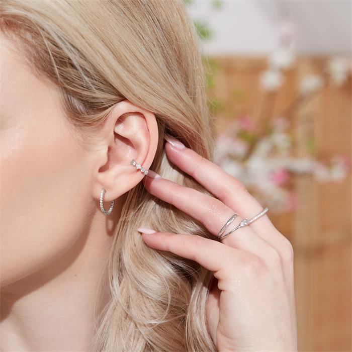 925 sterling silver ear cuffs for ladies with zirconia