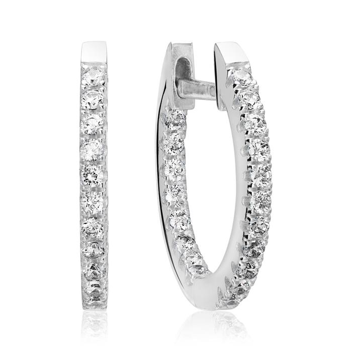 Folding earrings sterling sterling silver rhodium-plated