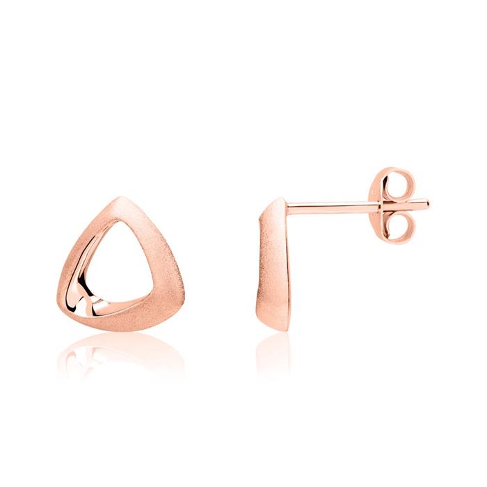 Rose gold-plated sterling silver ear studs