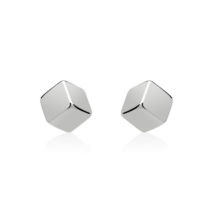 Sterling Silver Earrings Cube