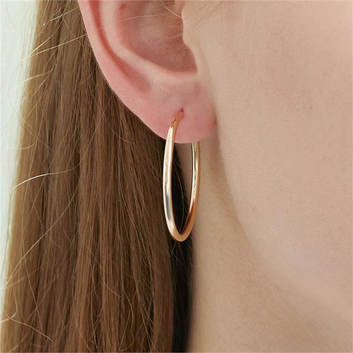 Gold-plated 925 silver hoops