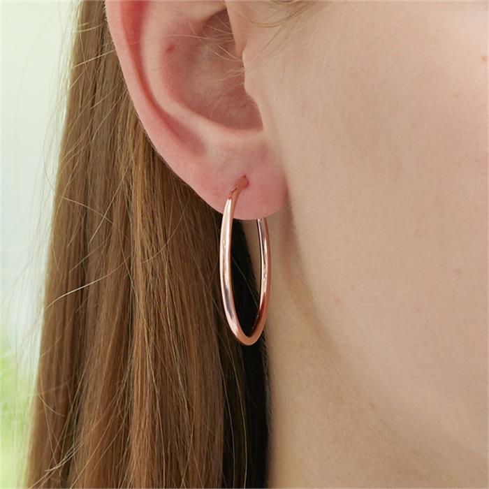 Hoops in rose gold-plated sterling silver