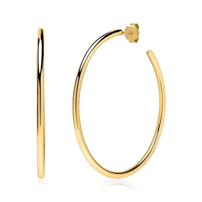 Hoops in gold-plated sterling silver