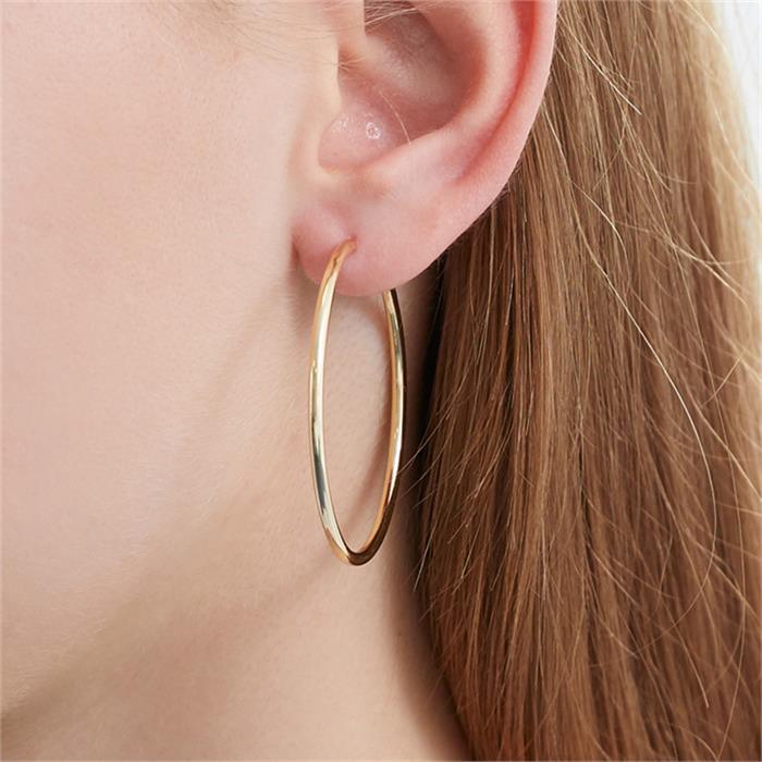 Hoops in gold-plated sterling silver