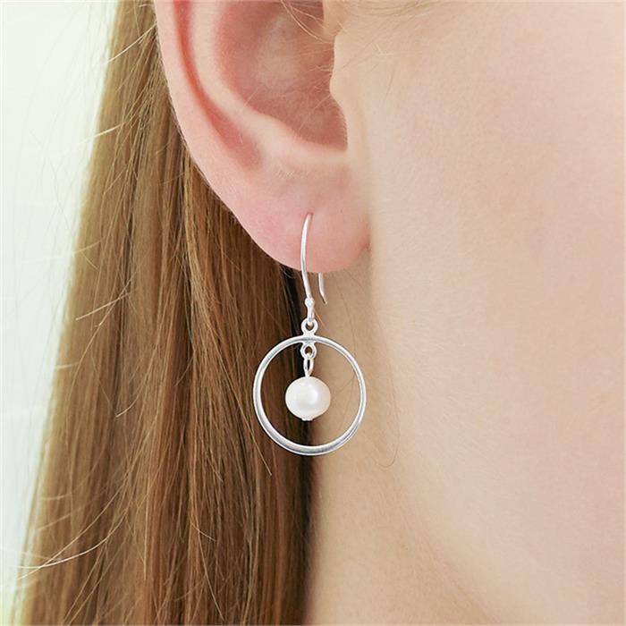 925 Silver Earrings With Freshwater Pearls