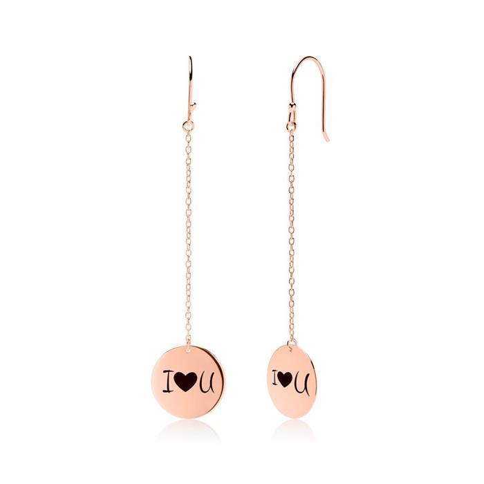 Earrings in rose gold-plated sterling silver