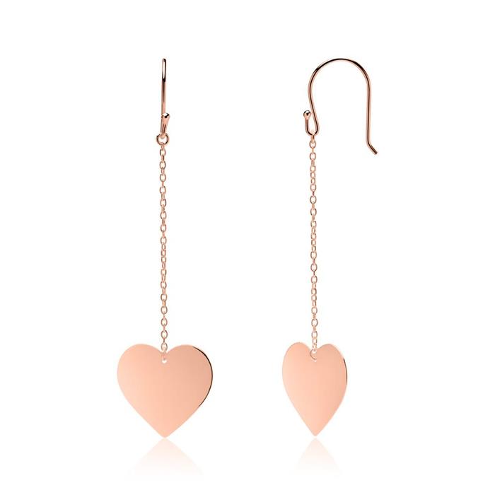 Heart Earring In Rose Gold-Plated Sterling Silver