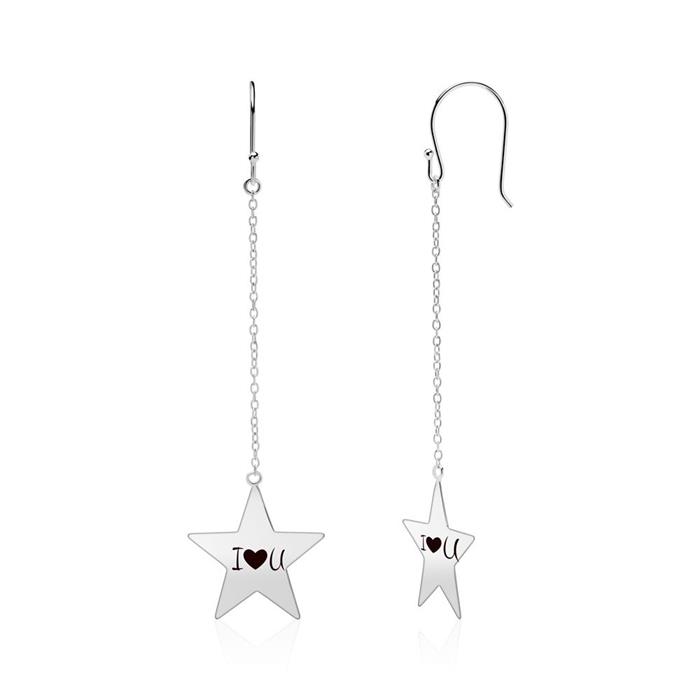 Star earring made of 925 silver