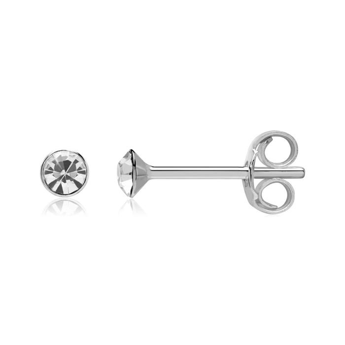 925 silver stud earrings with zirconia