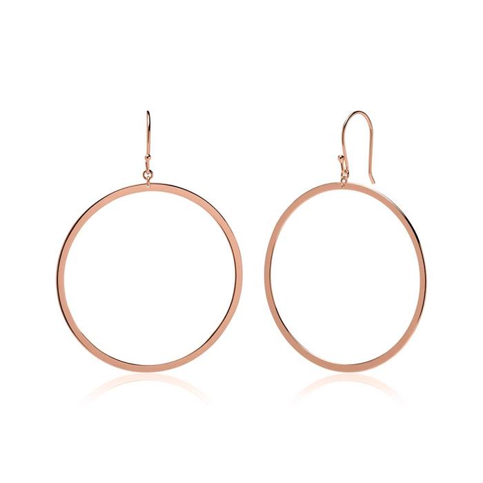 Earring circles made of rose gold-plated 925 silver