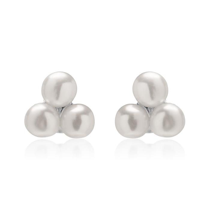 Pearl Earring In Sterling Silver