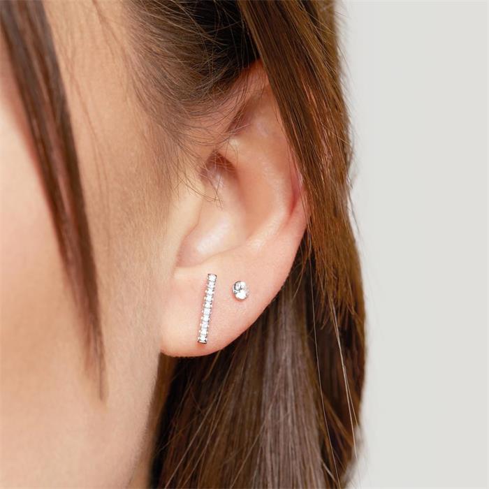 925 silver stud earrings with zirconia