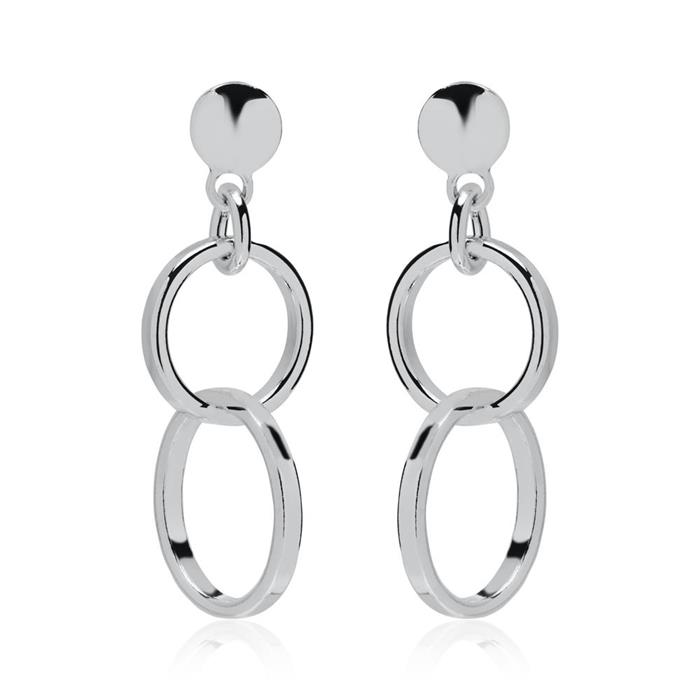 Pendientes circulares de plata 925