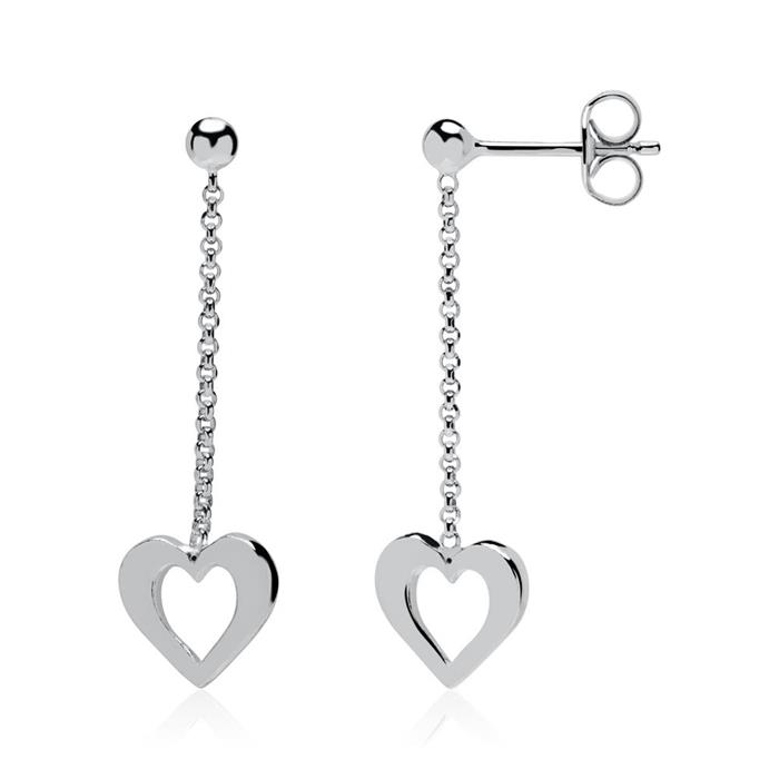 Sterling silver stud earrings hearts