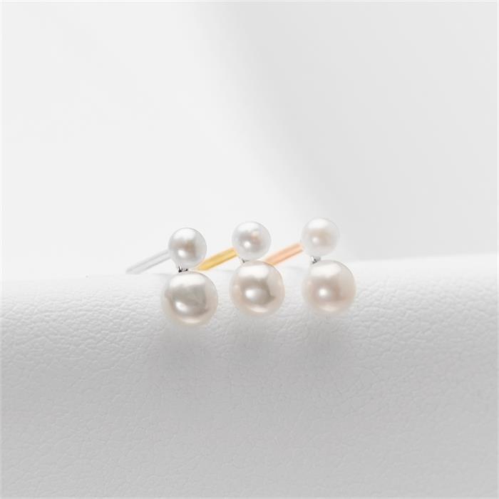 Pearl earring for ladies made of 925 silver, rosé