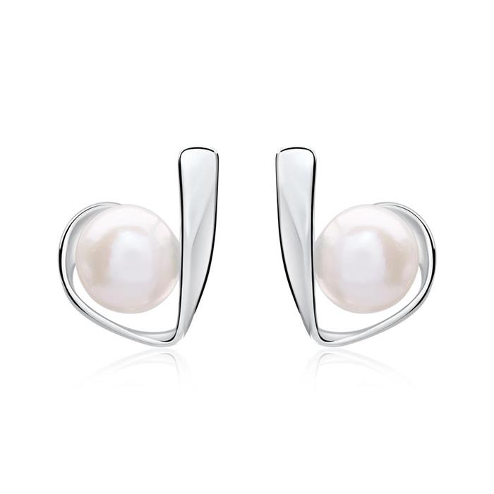 Pearl earring for ladies in sterling silver