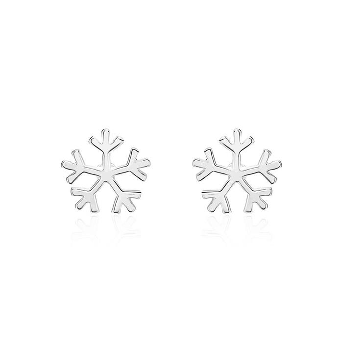 Sterling Silver Stud Earrings Snowflake