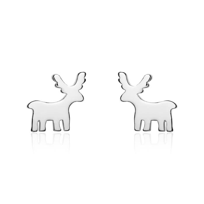 925 silver earstuds reindeer for ladies