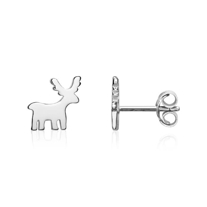 925 silver earstuds reindeer for ladies