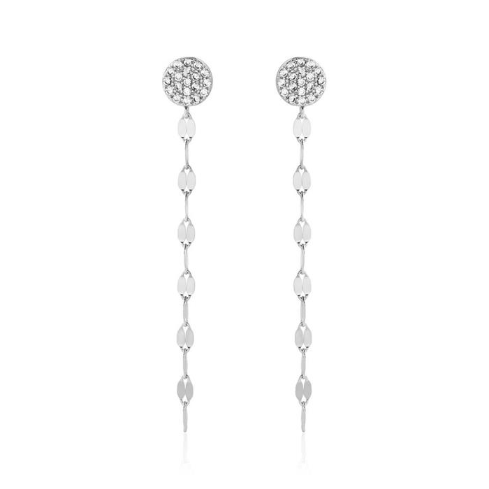 925 silver earrings with pendants and zirconia