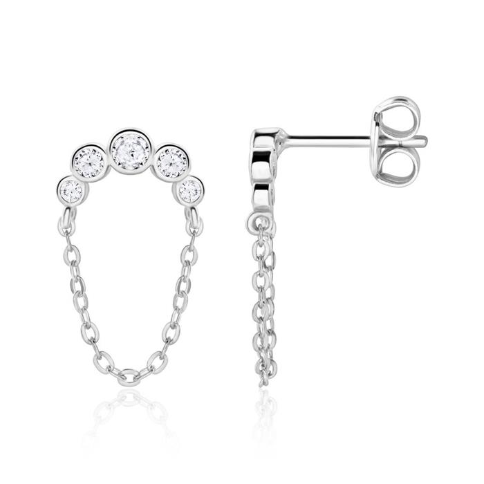 Ladies earstuds from 925 silver with zirconia