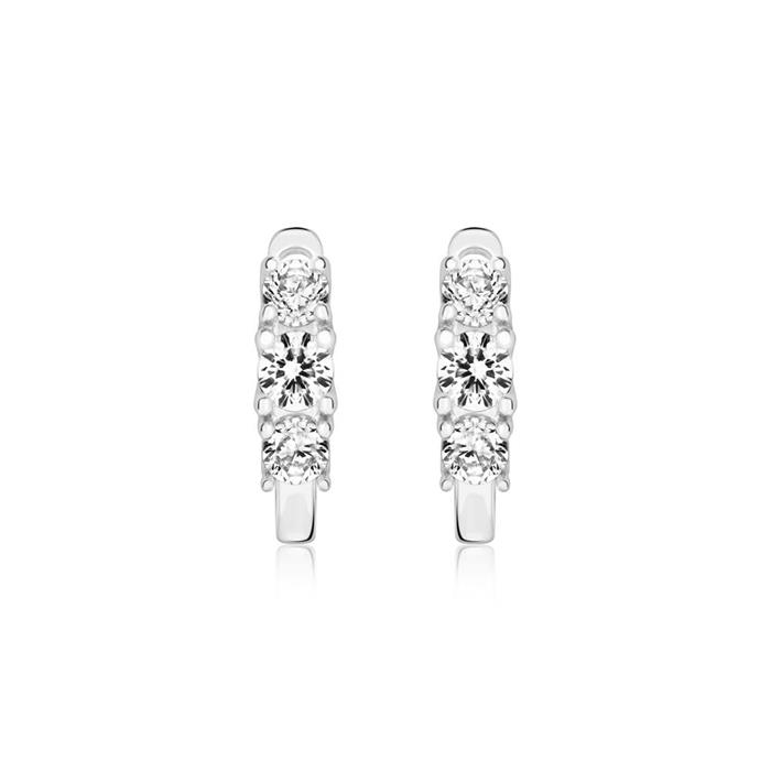 925 silver creoles for women with zirconia