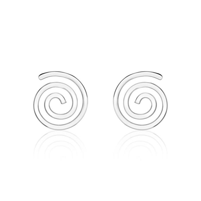Ear Studs For Ladies Spirals In Sterling Silver