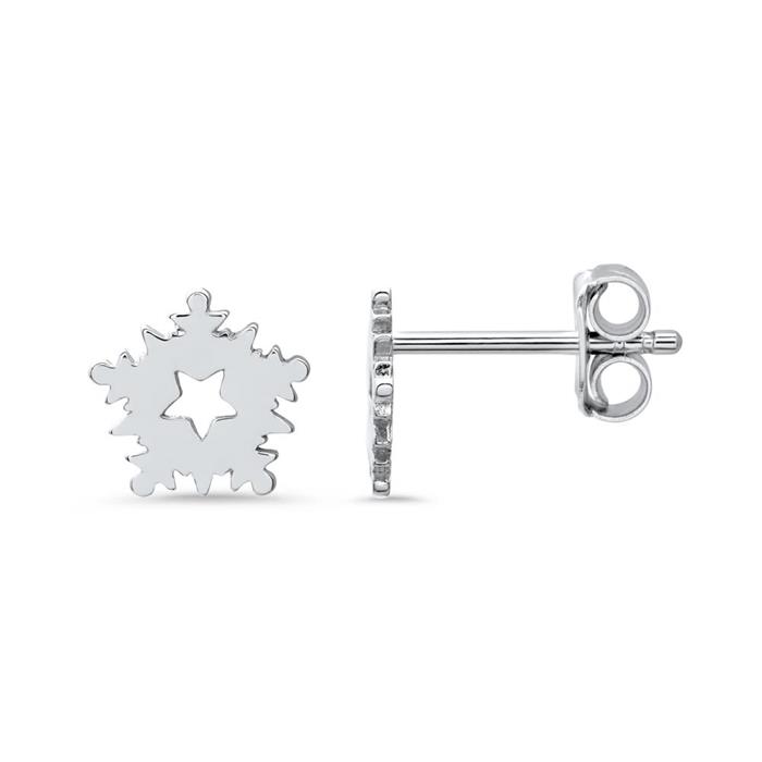 Snowflake earrings for ladies in 925 silver