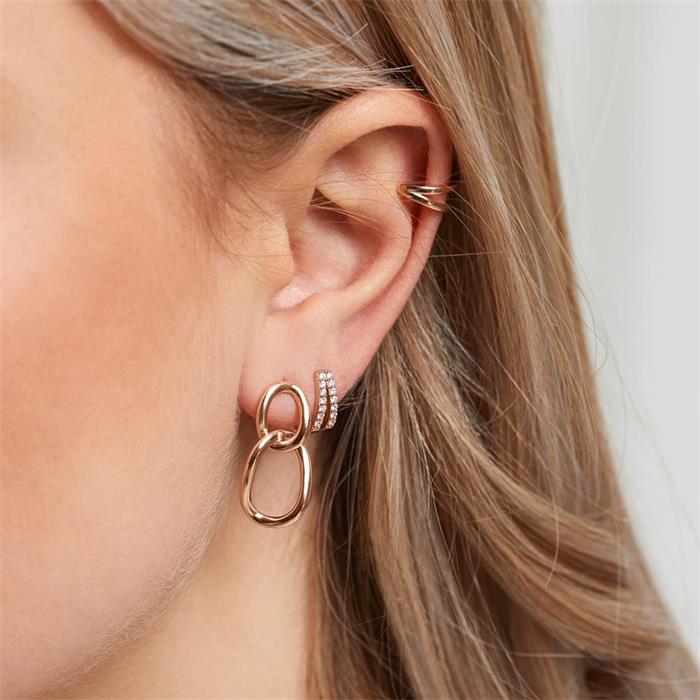 Damen Ear Cuffs aus rosévergoldetem 925er Silber