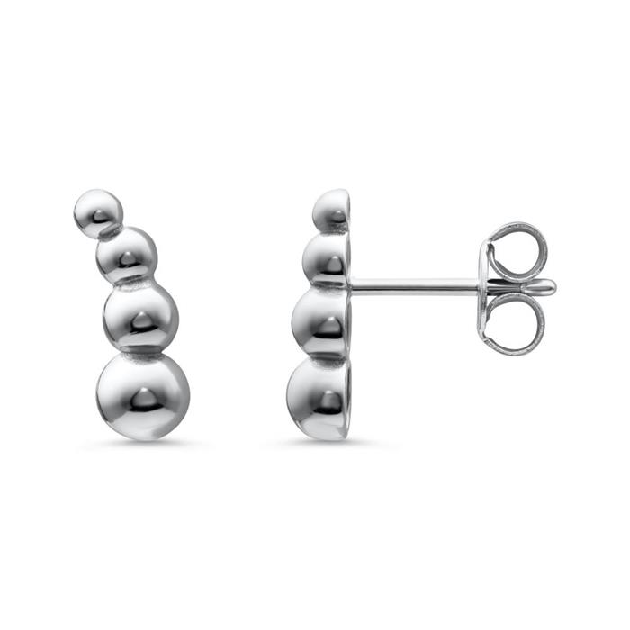 Ear climber beads in sterling silver