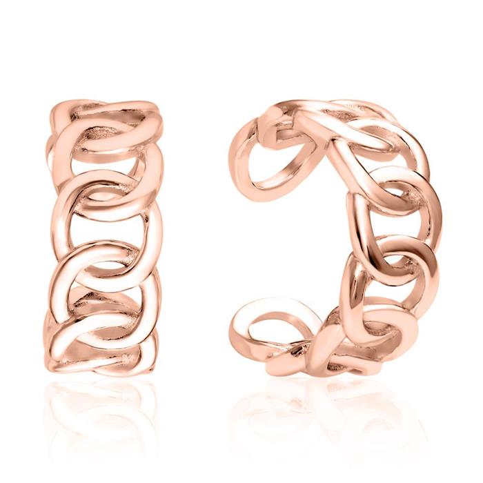 Ladies ear cuffs in sterling silver, rose gold plated