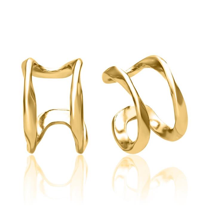 Ladies ear cuffs in gold plated 925 sterling silver