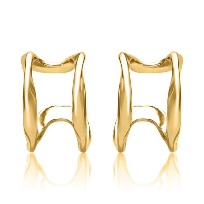 Ladies ear cuffs in gold plated 925 sterling silver