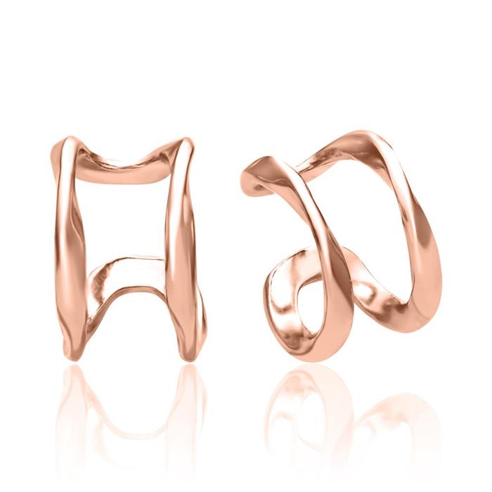 Ear cuffs for ladies in rose gold plated 925 sterling silver