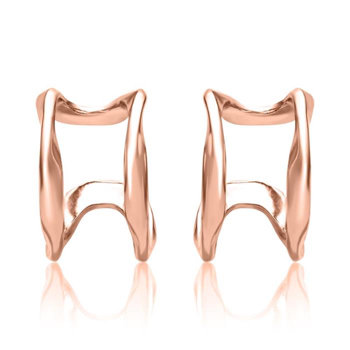 Ear cuffs para mujer de plata 925 chapada en oro rosa