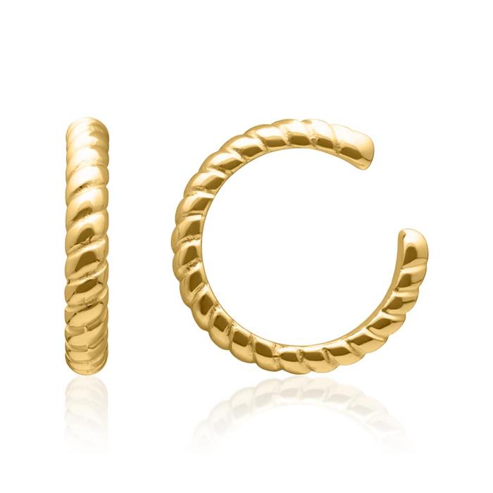 Ear cuffs for ladies in 925 gold plated silver