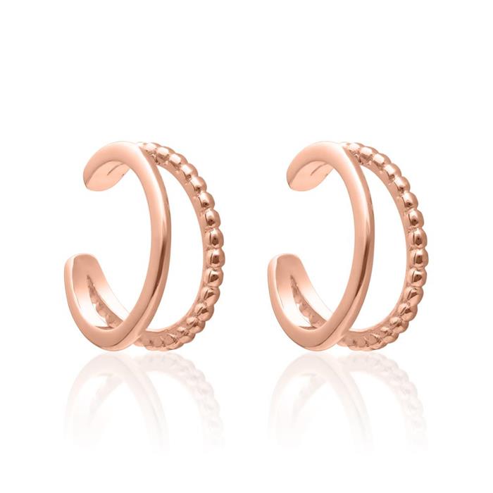 Ear cuffs for ladies in 925 sterling silver, rosé