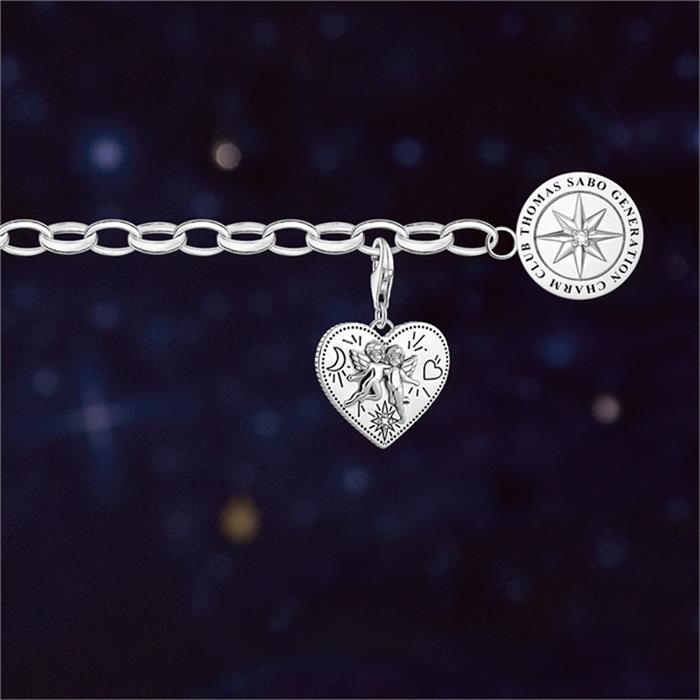 Set of bracelets and charm in 925 silver