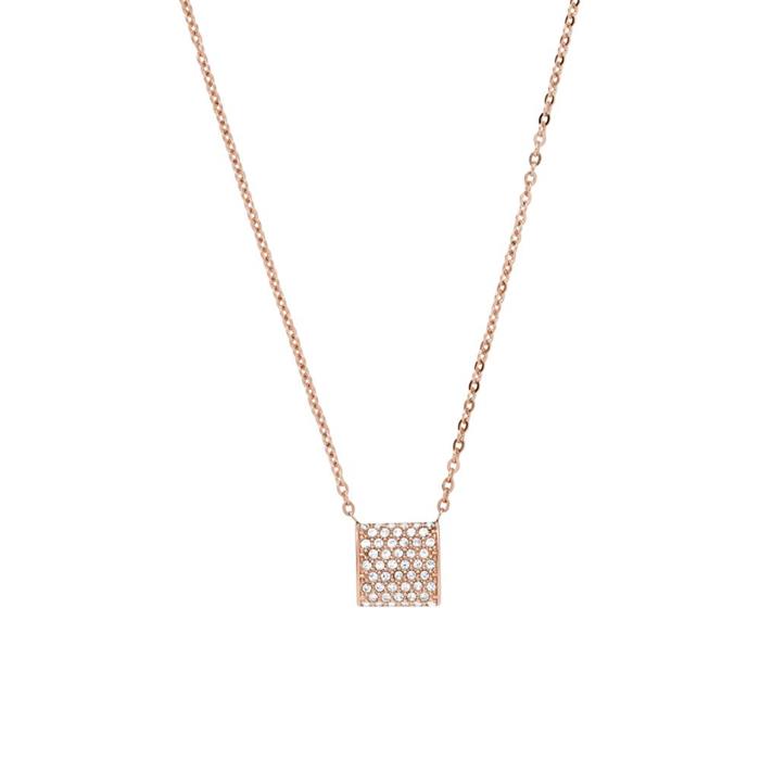 Ladies necklace elin in stainless steel, rosé, engravable