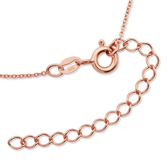 Rose gold-plated silver necklace with flower pendant